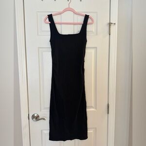 Old Navy Black Ribbed Maternity Midi Dress